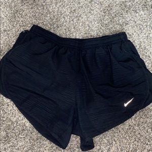 black nike running shorts